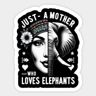 Majestic Elephant-Human Harmony Portrait Sticker